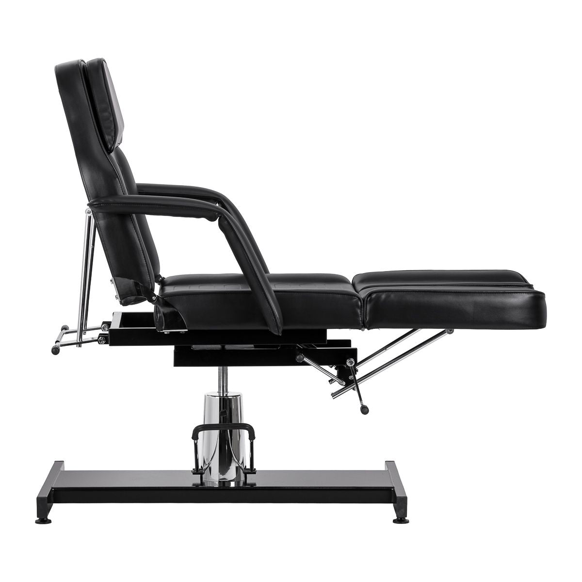 Hydraulisk pedikyr beauty stol Sillon 210 med rocking function og split footrest svart