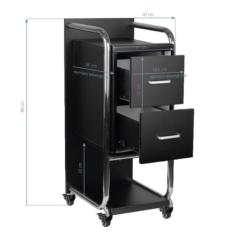 Gabbiano Friseurassistentin Solo silber – schwarz