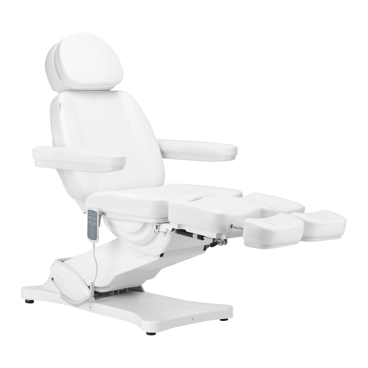 Elektrisk behandlingsstol SILLON CLASSIC 3 motorer med pedi cradle hvit