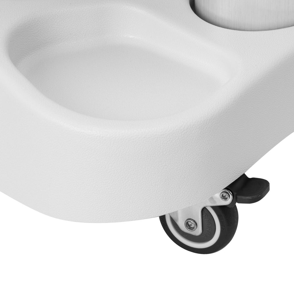 Azzurro shower tray med massasje og hvit trolley