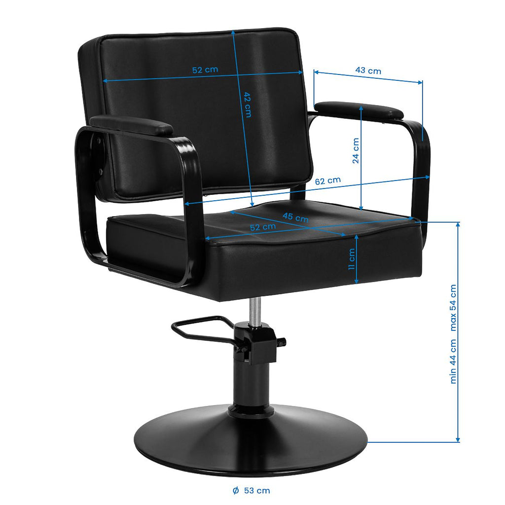 Hair System frisørstol Studio noir svart